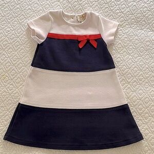 July 4th! Kate Spade Baby Girl Dress Red White Navy Blue EUC Size 12 Months